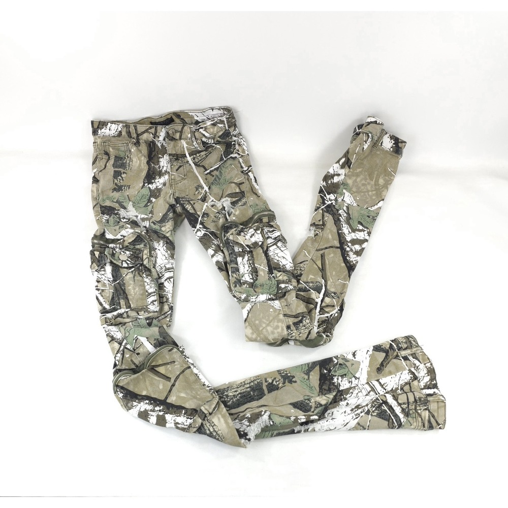 Rockstar Original Jeans Womens Small Camo Cargo Stacked Pants RSW 225 Alisson
